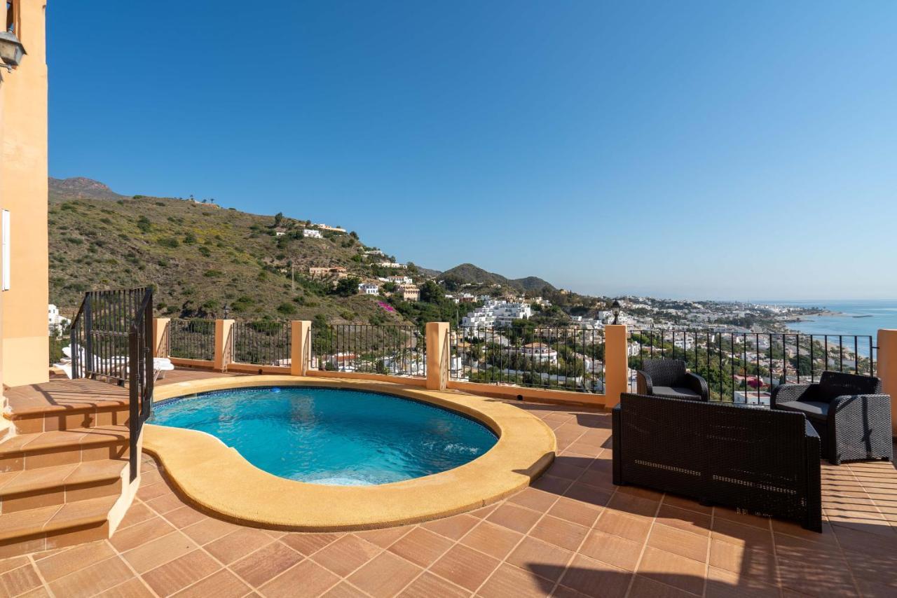 Chalet Con Vistas Al Mar Y Piscina Mojácar Exteriör bild